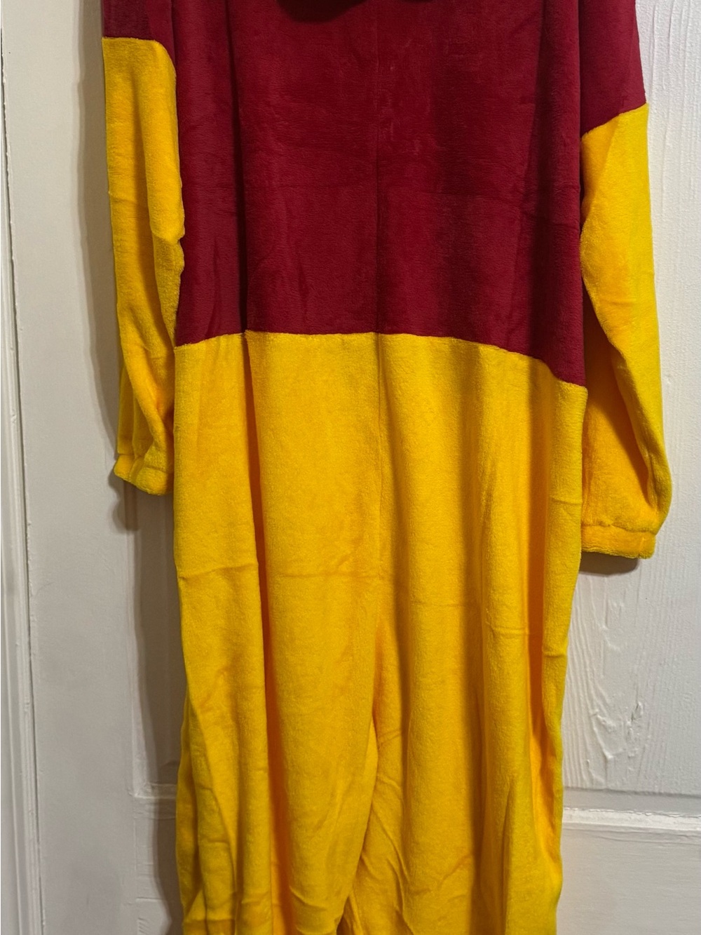 Disney Two-Tone Red and Yellow Plush Jumpsuit Romper